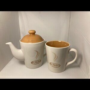 TIM HORTON Tea Pot  and Mug Vintage